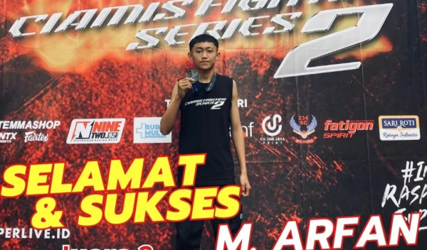 Siswa SMAN 1 Cigalontang yang berhasil meraih Juara 2 Freestyle Boxing & Muaythai pada ajang Ciamis Fighting Series 2