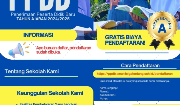 PPDB SMAN 1 Cigalontang - Ayo Segera Daftar! 